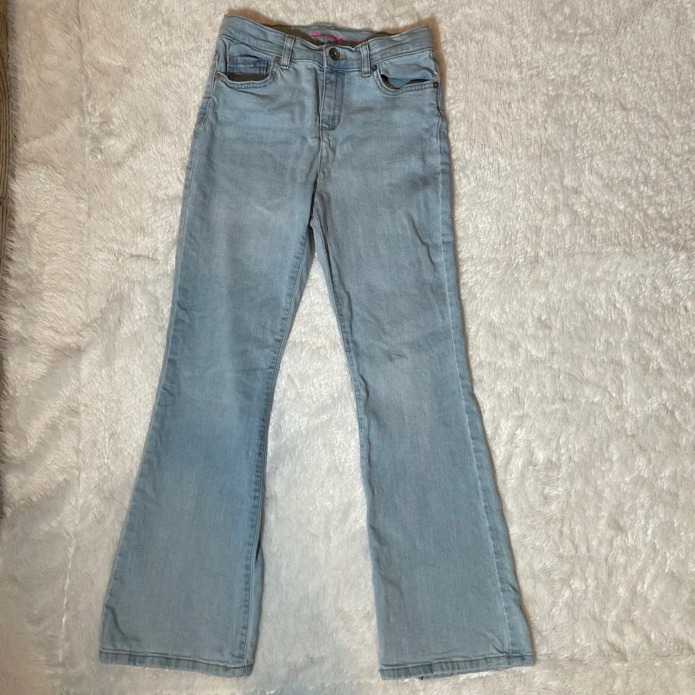 The‎ Childrens Place Girls Light Wash Flare Denim Jeans Size 12 Boho Y2K Retro